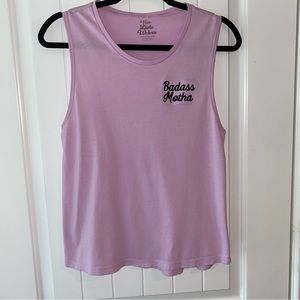 Her Little Wolves Boutique “badass Motha” light purple tank